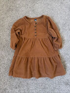 Girls' Long Sleeve Tiered Corduroy Dress Old Navy